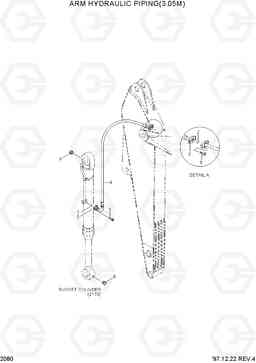 2080 ARM HYDRAULIC PIPING(3.05M) R290LC-3H, Hyundai