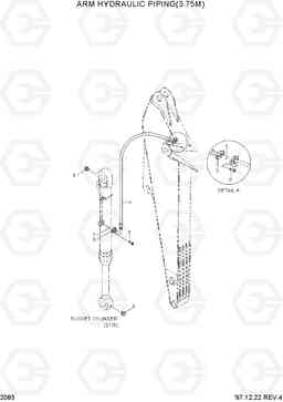 2083 ARM HYDRAULIC PIPING(3.75M) R290LC-3H, Hyundai