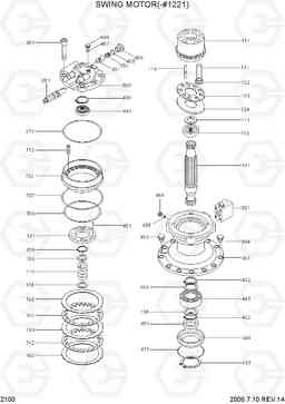 2100 SWING MOTOR(-#1221) R290LC-3H, Hyundai