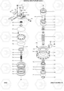 2102 SWING MOTOR(#1222-) R290LC-3H, Hyundai