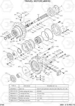 2140 TRAVEL MOTOR(-#0818) R290LC-3H, Hyundai