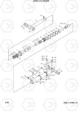 2160 ARM CYLINDER R290LC-3H, Hyundai