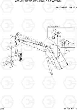 2193 ATTACH PIPING KIT(#1166-, S & D/ACTING) R290LC-3H, Hyundai