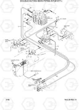 2196 DOUBLE ACTING MAIN PIPING KIT(#1077-) R290LC-3H, Hyundai