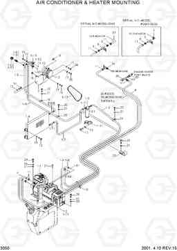 3050 AIR CONDITIONER & HEATER MOUNTING R290LC-3H, Hyundai