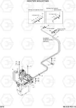 3070 HEATER MOUNTING R290LC-3H, Hyundai