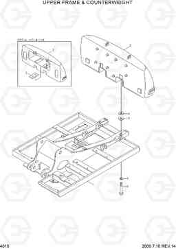 4010 UPPER FRAME & COUNTERWEIGHT R290LC-3H, Hyundai