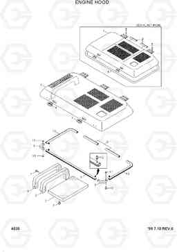 4030 ENGINE HOOD R290LC-3H, Hyundai