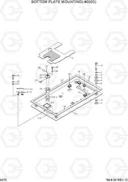 4070 BOTTOM PLATE MOUNTING(-#0005) R290LC-3H, Hyundai