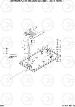 4071 BOTTOM PLATE MOUNTING(-#0005,LONG REACH) R290LC-3H, Hyundai