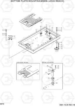 4073 BOTTOM PLATE MOUNTING(#0006-,LONG REACH) R290LC-3H, Hyundai