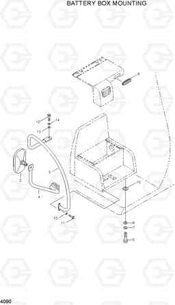 4090 BATTERY BOX MOUNTING R290LC-3H, Hyundai