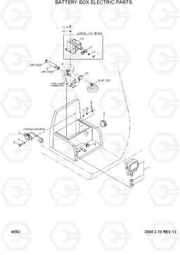 4092 BATTERY BOX ELECTRIC PARTS R290LC-3H, Hyundai