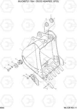 6040 BUCKET(1.27M PCSA HEAPED,STD) R290LC-3H, Hyundai