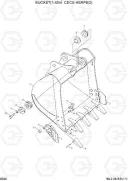 6045 BUCKET(1.62㎥ PCSA HEAPED) R290LC-3H, Hyundai