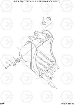 604A BUCKET(1.16㎥ PCSA HEAPED, ROCK, ESCO) R290LC-3H, Hyundai