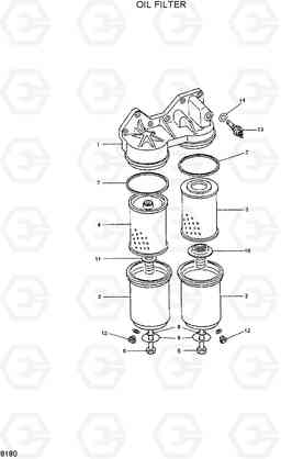 8180 OIL FILTER R290LC-3H, Hyundai