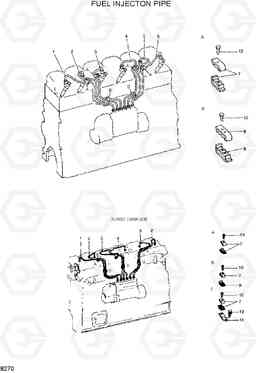 8270 FUEL INJECTION PIPE R290LC-3H, Hyundai