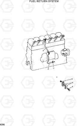 8290 FUEL RETURN SYSTEM R290LC-3H, Hyundai