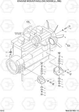 1012 ENGINE MOUNTING(LOW NOISE,LL,RB) R290LC-3_LL/RB, Hyundai