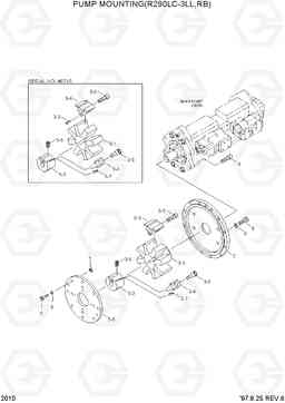 2010 PUMP MOUNTING(R290LC-3LL,RB) R290LC-3_LL/RB, Hyundai