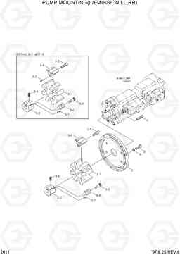 2011 PUMP MOUNTING(L/EMISSION,LL,RB) R290LC-3_LL/RB, Hyundai