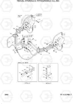 2060 TRAVEL HYDRAULIC PIPING(R290LC-3LL,RB) R290LC-3_LL/RB, Hyundai