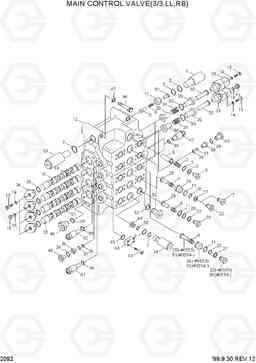 2092 MAIN CONTROL VALVE(3/3,LL,RB) R290LC-3_LL/RB, Hyundai