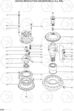 2101 SWING REDUCTION GEAR(R290LC-3LL,RB) R290LC-3_LL/RB, Hyundai