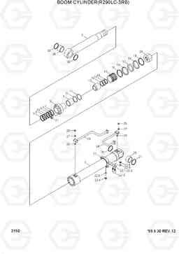 2150 BOOM CYLINDER(R290LC-3RB) R290LC-3_LL/RB, Hyundai