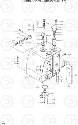 2390 HYDRAULIC TANK(R290LC-3LL,RB) R290LC-3_LL/RB, Hyundai