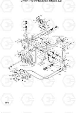 2410 UPPER HYD PIPING(BASE, R290LC-3LL) R290LC-3_LL/RB, Hyundai