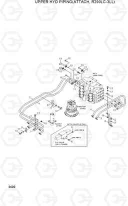 2420 UPPER HYD PIPING(ATTACH, R290LC-3LL) R290LC-3_LL/RB, Hyundai