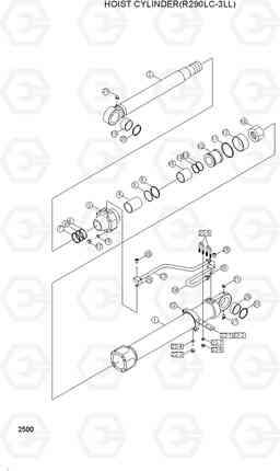 2500 HOIST CYLINDER(R290LC-3LL) R290LC-3_LL/RB, Hyundai