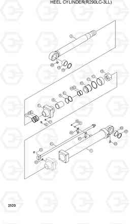 2520 HEEL CYLINDER(R290LC-3LL) R290LC-3_LL/RB, Hyundai