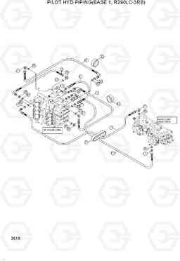 2610 PILOT HYD PIPING(BASE 1, R290LC-3RB) R290LC-3_LL/RB, Hyundai