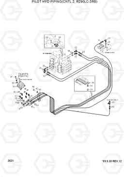 2621 PILOT HYD PIPING(CNTL 2, R290LC-3RB) R290LC-3_LL/RB, Hyundai