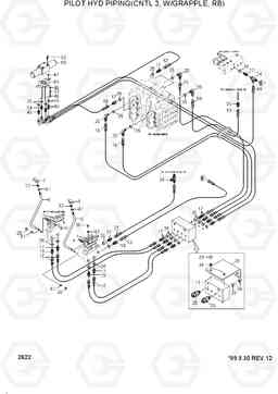 2622 PILOT HYD PIPING(CNTL 3 , W/GRAPPLE, RB) R290LC-3_LL/RB, Hyundai