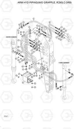 2641 ARM HYD PIPING(W/O GRAPPLE, R290LC-3RB) R290LC-3_LL/RB, Hyundai