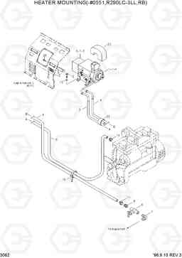 3062 HEATER MOUNTING(-#0551,R290LC-3LL,RB) R290LC-3_LL/RB, Hyundai