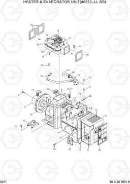 3071 HEATER & EVAPORATOR UNIT(#0552L) R290LC-3_LL/RB, Hyundai