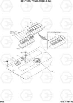 3460 CONTROL PANEL(R290LC-3LL) R290LC-3_LL/RB, Hyundai