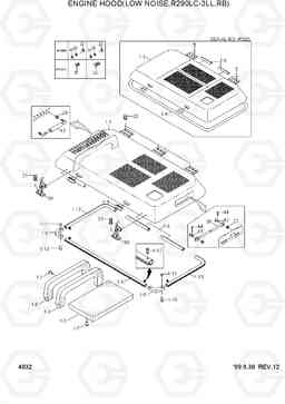 4032 ENGINE HOOD(LOW NOISE,R290LC-3LL,RB) R290LC-3_LL/RB, Hyundai