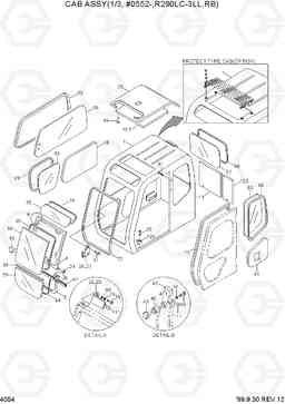 4054 CAB ASSY(1/3,#0552-,R290LC-3LL,RB) R290LC-3_LL/RB, Hyundai