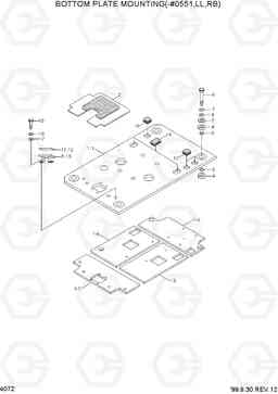 4072 BOTTOM PLATE MOUNTING(-#0551,LL,RB) R290LC-3_LL/RB, Hyundai