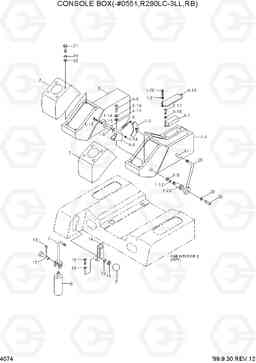 4074 CONSOLE BOX(-#0551,R290LC-3LL,RB) R290LC-3_LL/RB, Hyundai