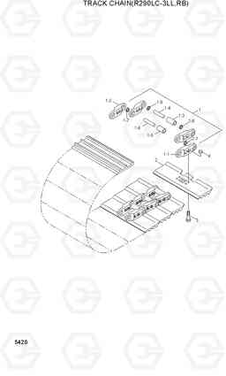 5420 TRACK CHAIN(R290LC-3LL,RB) R290LC-3_LL/RB, Hyundai