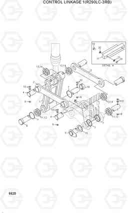 6620 CONTROL LINKAGE 1(R290LC-3RB) R290LC-3_LL/RB, Hyundai