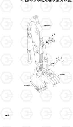 6630 THUMB CYLINDER MOUNTING(R290LC3RB) R290LC-3_LL/RB, Hyundai