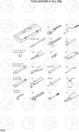 7010 TOOLS(R290LC-3LL,RB) R290LC-3_LL/RB, Hyundai